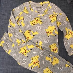 Pokemon Gray and Yellow Pikachu Sleepwear